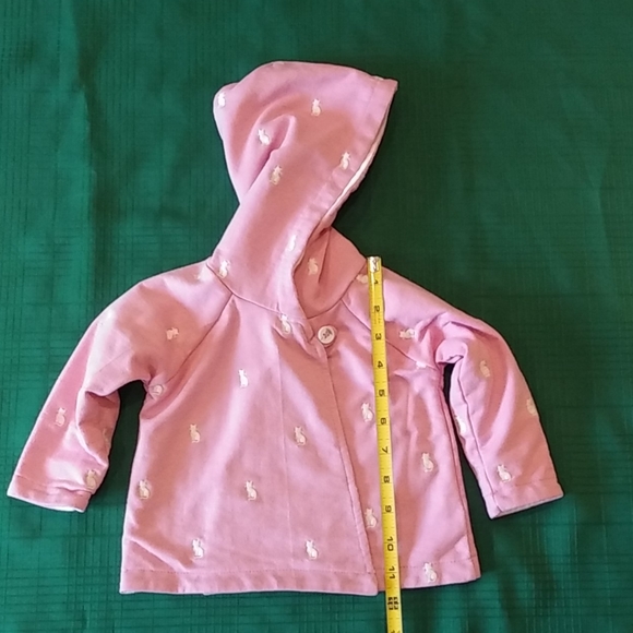 Hatley Girl's Pink Hooded Sweater With Cat Print - Picture 2 of 8